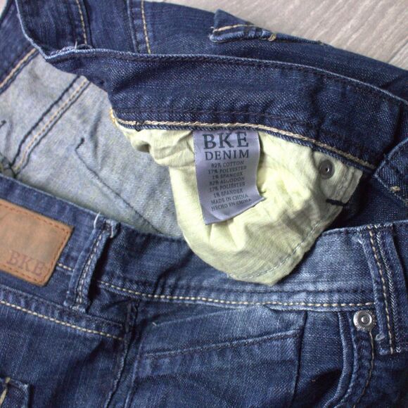 BKE Jake 36R Distressed Whiskered Denim Med Wash Jeans 36 - Picture 4 of 6